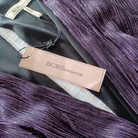 NWT Tiered Metallic Mini Dress Cordial Blackberry 8 NWT🎉🍾 - Picture 12 of 16